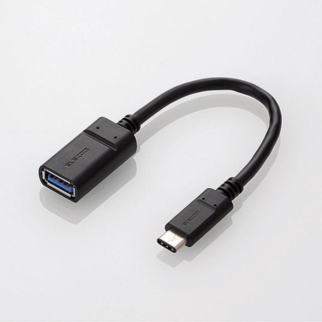 他サイト： 代引不可 USB3.1ケーブル/Gen1/C-Aメスタイプ/認証品/0.15m/ブラック エレコム USB3-AFCM01NBKの商品画像