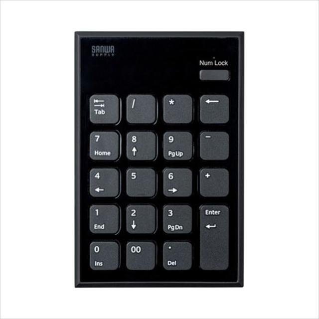 他サイト： 即納 代引不可 静音Bluetoothテンキー アイソレーションタイプ パンタグラフスイッチ 会計 数字入力 サンワサプライ Nの商品画像