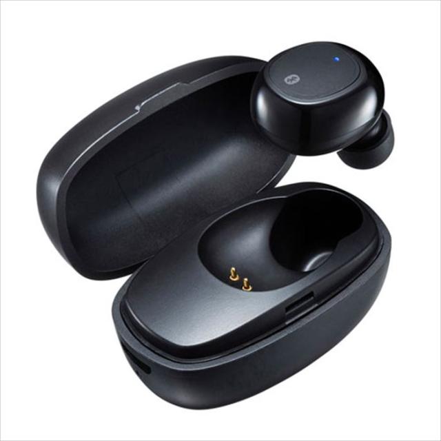 他サイト： 即納 代引不可 Bluetooth ヘッドセット 片耳 超小型 超軽量 ハンズフリー 通話 音楽 防水 充電ケース付 ブラック の商品画像