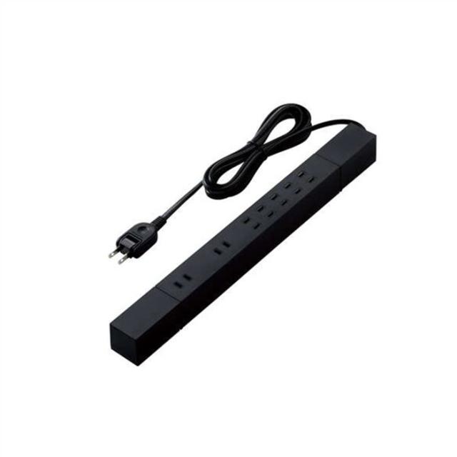 他サイト： 代引不可 電源タップ 高機能磁石付 2ピン 7個口 2m コンセントタップ 電源コード スイングプラグ ほこり防止シャッター ブの商品画像