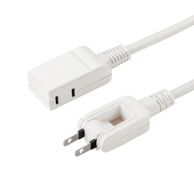 他サイト： 代引不可 マイクロタップ 2P 2個口 0.2m 収納式スイングプラグ コンセント 電源タップ モバイルタップ コンパクト 持ちの商品画像