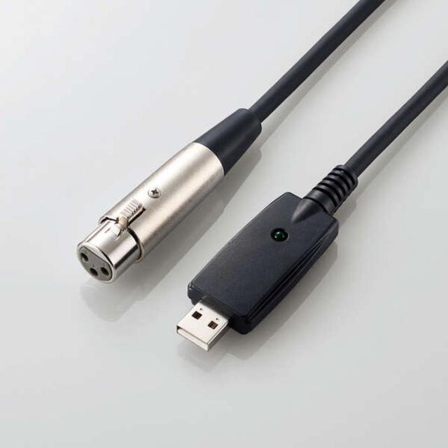 他サイト： 代引不可 マイクUSBケーブル 3m XLRプラグケーブル マイク PC スマホ  接続 音声録音 耐久性 フィラー内蔵 ランプの商品画像