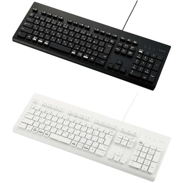 他サイト： 代引不可 有線キーボード 水洗い可能 IPX5対応 防水設計 抗菌加工 キーボード フルキーボード アイランドタイプ デスクワーの商品画像
