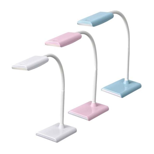他サイト： LEDデスクライト デスクランプ 440lm スリム シンプル コンパクト 2段階調光 約440ルーメン 約1700ルクス OHの商品画像