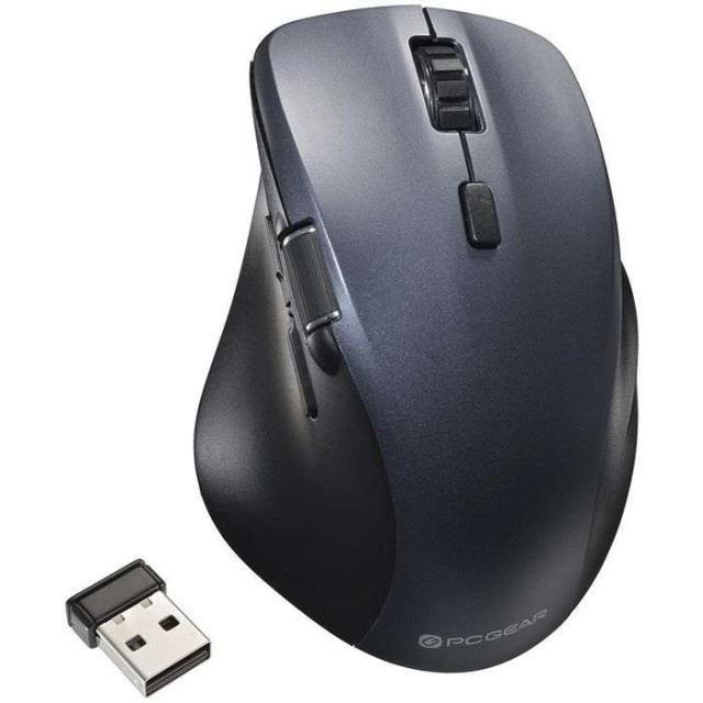 他サイト： ワイヤレスマウス 7ボタン+2ホイール サイド横スクロール BlueLED 無線2.4GHz、Bluetooth5.2 グレー の商品画像