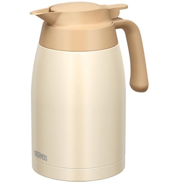 他サイト： ステンレスポット 保温 保冷 容量1.5L クリームホワイト サーモス TTB-1501-CRWの商品画像