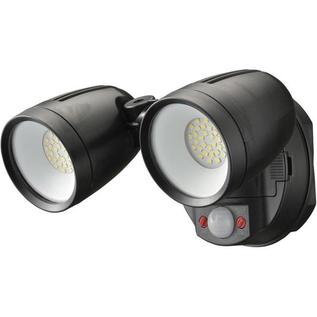 他サイト： monban 防犯センサーライト 2灯リチウム充電池式 2000ルーメン OHM LS-B200Y2の商品画像