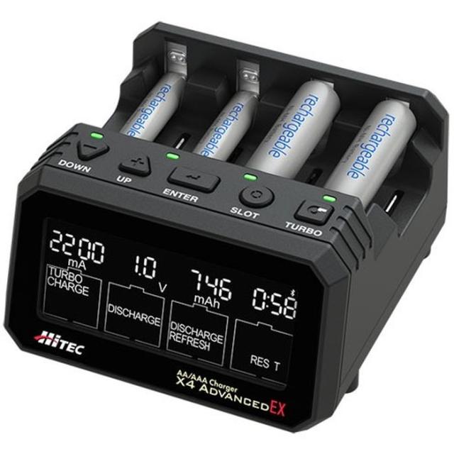 他サイト： AA/AAA Charger X4 Advanced EX ハイテックマルチプレックスジャパン 44308-Bの商品画像