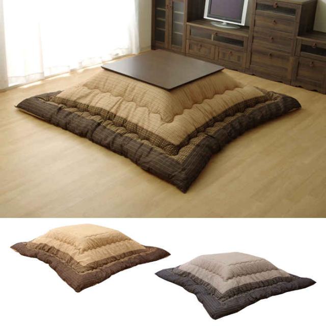 他サイト： 代引不可 こたつ布団 コタツ布団 厚掛け布団 単品 しじら織  『ゆかり』 長方形 約205×315cm 80〜90×180cmの商品画像