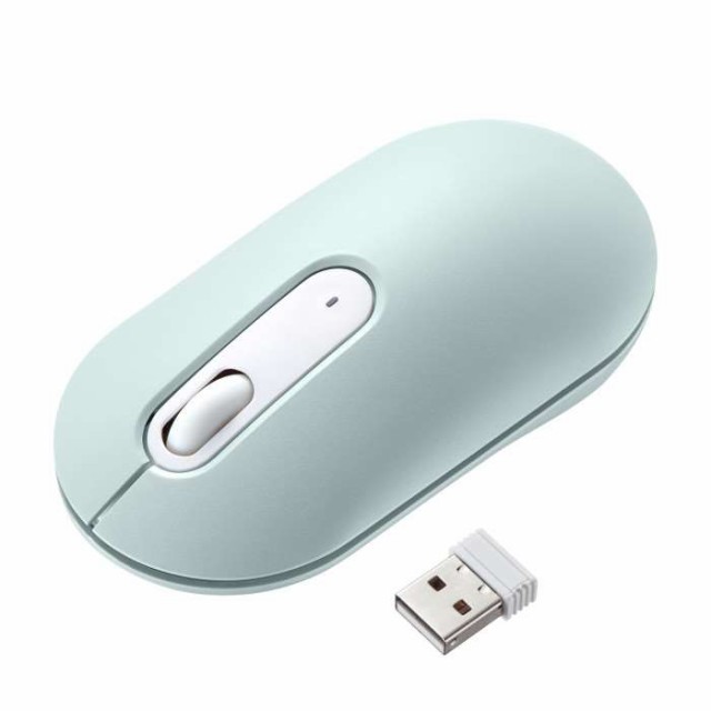 他サイト： 即納 代引不可 静音ワイヤレスマウス グリーン ワイヤレス マウス 薄型設計 ブルーLEDセンサー 3ボタン サンワサプライ Mの商品画像