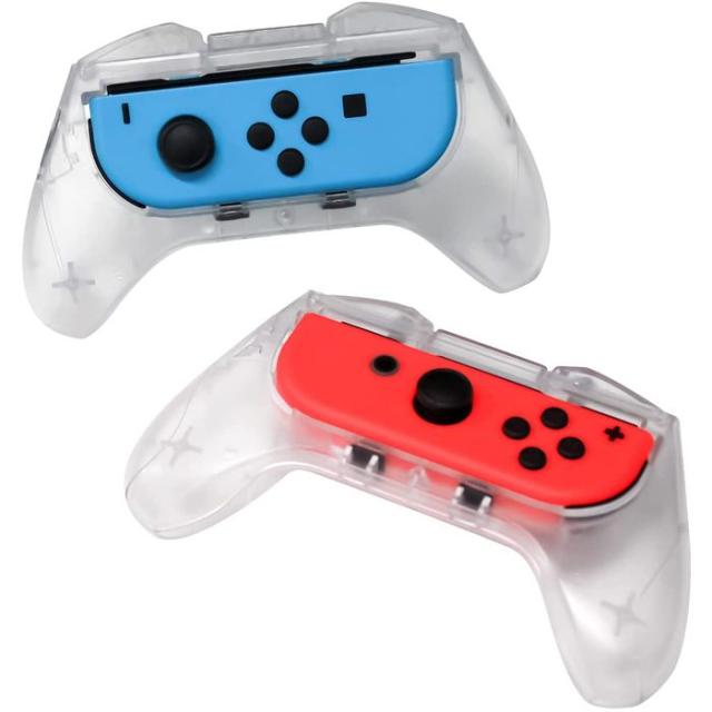 他サイト： 即納 Nintendo Switch ジョイコン用 スケルトングリップ 2個セット SL/SRボタン付 簡単着脱 パーティー系ゲの商品画像