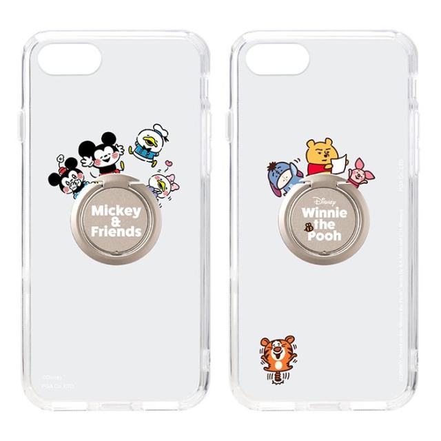 PGA PG-DKPT22M03MKY カナヘイ画 iPhone SE/8/7用 リング付 ハイブリッドケース Premium Style ミッキー&フレンズ