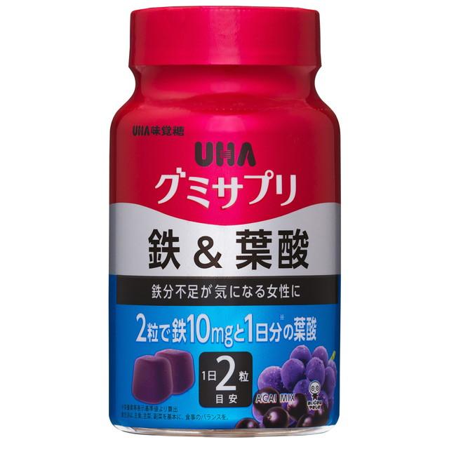 他サイト： ◆UHAグミサプリ 鉄&葉酸 ボトル 30日分 60粒の商品画像