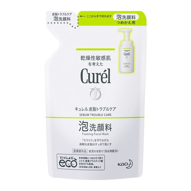 他サイト： 花王 キュレル(cureL)皮脂トラブルケア泡洗顔料 つめかえ用   130ml  の商品画像