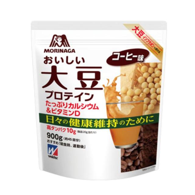 他サイト： ◆森永 おいしい大豆プロテイン コーヒー味 900gの商品画像