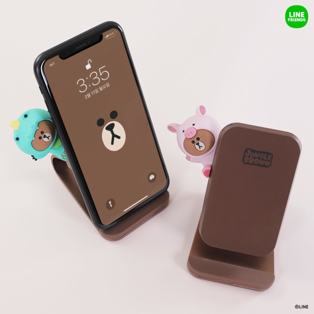 Line Friends ジャングルブラウン ワイヤレス充電スタンド Iphone 充電スタンドの通販はau Pay マーケット Mycase Casual