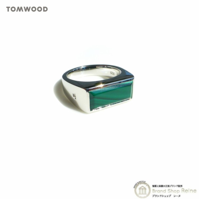 新品 トムウッド（TOM WOOD） Shield Ring シールドリング ブルーホークアイ シルバー 925 指輪 #48 8号