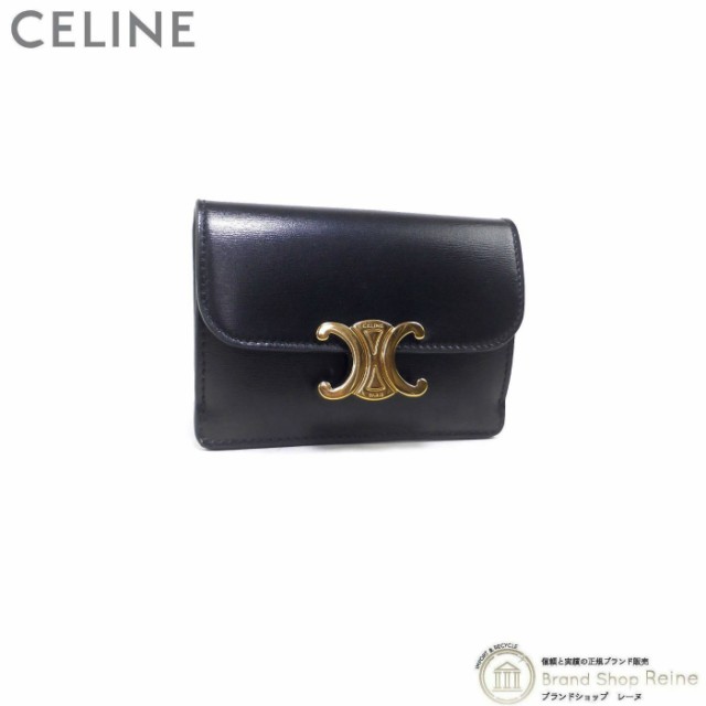 未使用品 セリーヌ（CELINE） トリオンフ フラップ付き カードホルダー