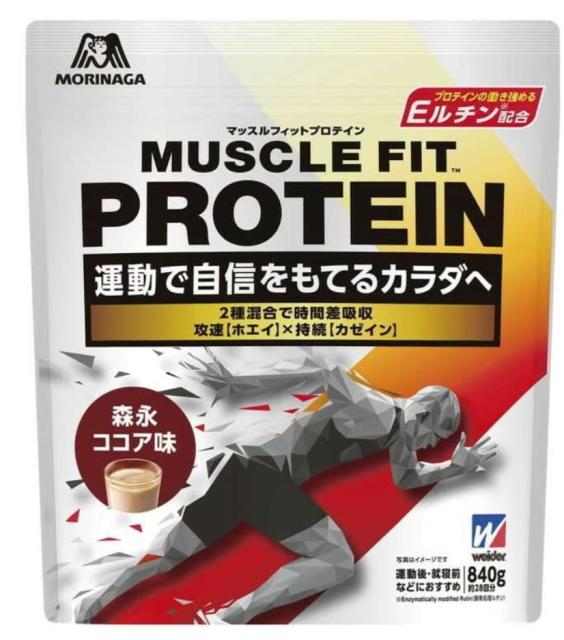 他サイト： 森永製菓 ウイダー マッスルフィットプロテイン 森永ココア味 840g【送料無料】の商品画像