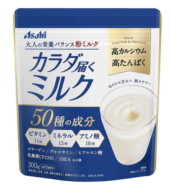 他サイト： アサヒ 大人の栄養バランス 粉ミルク カラダ届く ミルク 300g【送料無料/メール便】【1個まで可】の商品画像