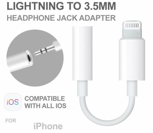 メール便対応 Ios14対応 リンクタイプ Iphone Lightning 3 5mm イヤホン ヘッドフォンジャックアダプタ 変換ケーブル イヤホンの通販はau Pay マーケット Catch Ahead Shop