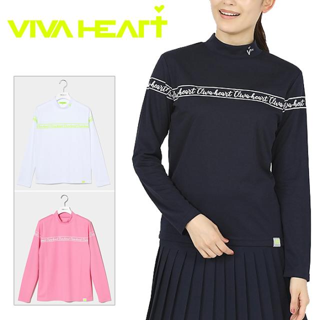 ビバハート VIVA HEART ストレッチ モックネック長袖シャツ レディス