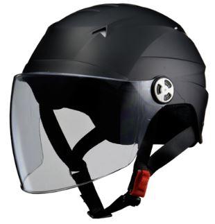 他サイト： LEAD リード工業 SERIO RE-40 開閉シールド付き ハーフヘルメット マットブラック  | バイク ハーフ ヘルメッの商品画像
