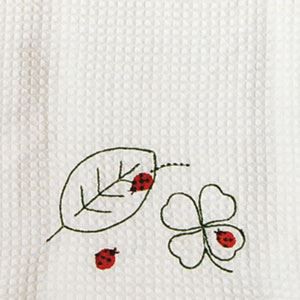 Shinzi Katoh シンジカトウ ふきぴか 刺繍タイプ 葉っぱとてんとう虫 かわいい キッチン 抗菌 防臭 刺繍 キャラクター ワッフル織 北の通販はau Pay マーケット ざっかたうん