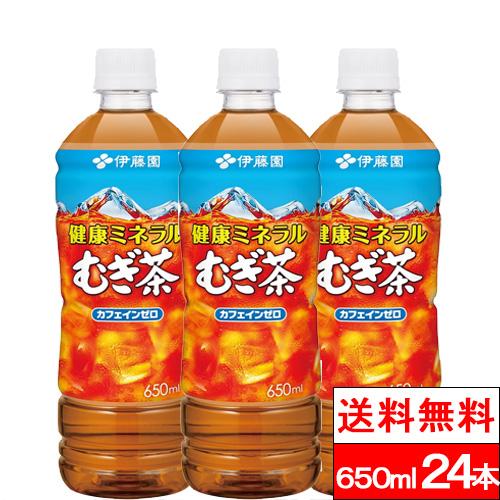 他サイト：  送料無料   1ケース   伊藤園 ミネラル麦茶 650ml 24本 麦茶 むぎちゃ まとめ買い ミネラルむぎ茶 茶 ペットボの商品画像