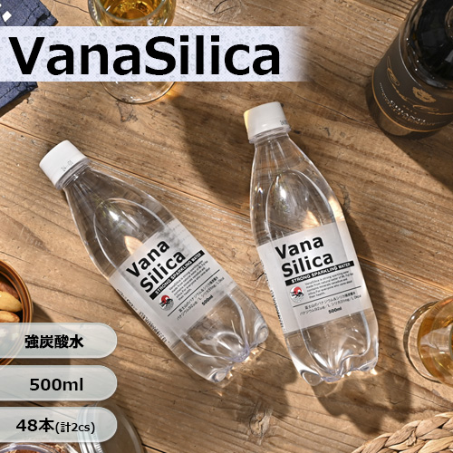 他サイト： 炭酸水 500ml 送料無料 48本 無糖 VanaSilica バナシリカ 強炭酸 タンサン バナジウム シリカ クリックル の商品画像
