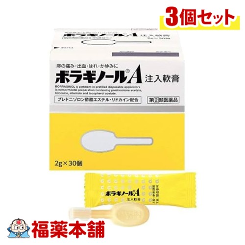他サイト： 【第(2)類医薬品】天藤製薬 ボラギノールA注入軟膏 2g×30個入×3個 [宅配便・送料無料] いぼ痔 きれ痔 外用薬 注入軟の商品画像