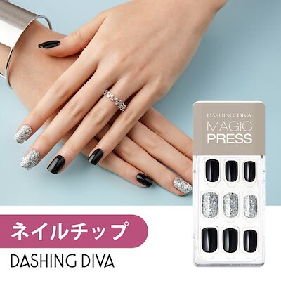 セール中 1秒ジェルネイル 送料無料 Dashing Diva ダッシングディバ マジックプレス はがして貼るだけ簡単 スクエア型 Mjp130 黒 ネの通販はau Pay マーケット エンジェルキャット