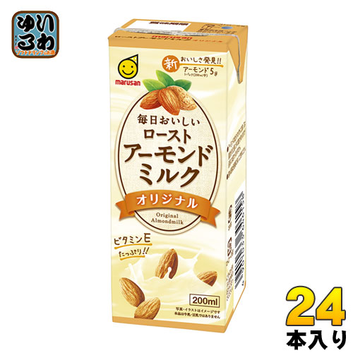 他サイト： マルサンアイ 毎日おいしい ローストアーモンドミルク オリジナル 200ml 紙パック 24本入  植物性ミルクの商品画像