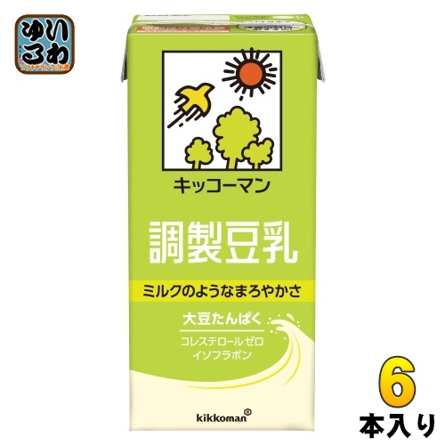 他サイト： キッコーマン 調製豆乳 1L 紙パック 6本入 豆乳 調整 イソフラボンの商品画像