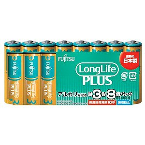 FDK アルカリ乾電池単3 Long Life Plus 8個パック LR6LP