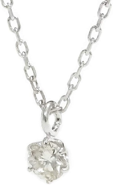 他サイト： ダイヤモンド ネックレス 一粒 天然ダイヤ 0.1カラット ちっちゃくてゴメンね!【誕生石4月】 【ギフトラッピング済み】 32の商品画像