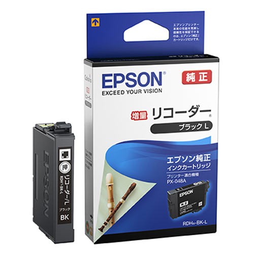 他サイト： 【純正インク】EPSON 純正インク RDH リコーダー インクカートリッジ 増量ブラック RDH-BK-L【メール便可】の商品画像