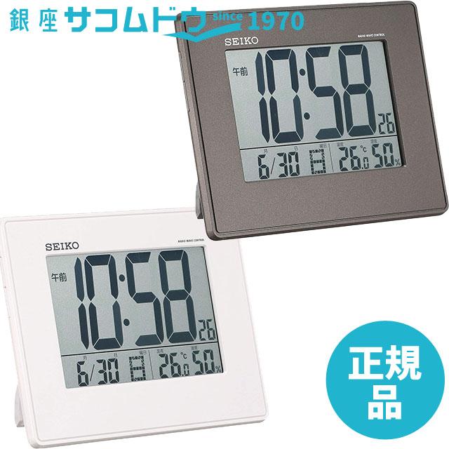 他サイト： SEIKO CLOCK セイコー クロック SQ770K (黒メタリック)/ SQ770W(白パール) 目覚まし時計 大画面・温の商品画像