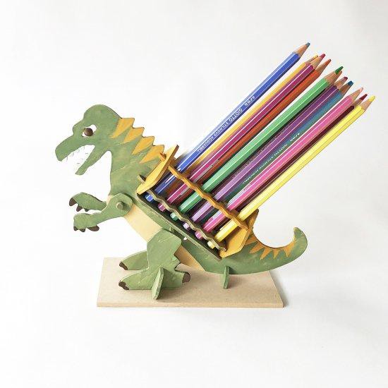 工作キット 恐竜の色鉛筆スタンド 夏休み 工作 自...