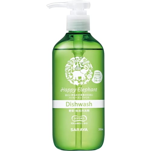 他サイト： 【ハッピーエレファント 野菜・食器用洗剤 グレープフルーツの香り 本体 300mL】の商品画像