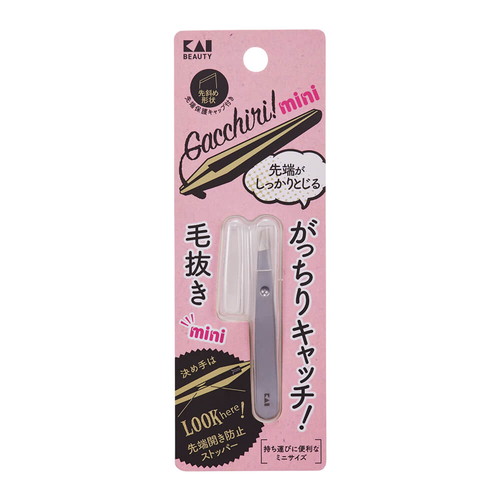 他サイト： 貝印 がっちりキャッチ毛抜きミニ シルバー の商品画像