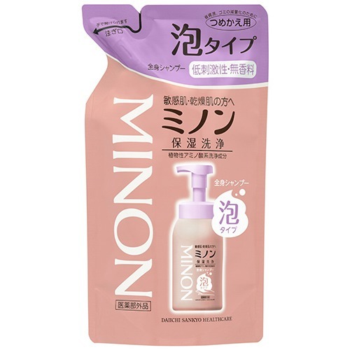 他サイト： 【ミノン 全身シャンプー 泡タイプ 詰替え用 400mL】の商品画像