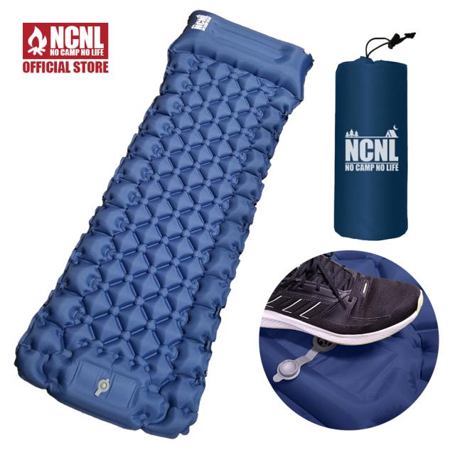 NCNL エアーマット 足踏み式 枕付き キャンプ エアマット エアーベッド