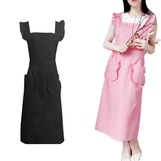 フリル ロング エプロン ブラック ピンク フリーサイズ 丈114cm フリル エプロン かわいい 黒 可愛い 家事 ゆめかわ ロリィタ ファッショの通販はau Pay マーケット ｆｒａｎｎｙ ｚｏｏｅｙ