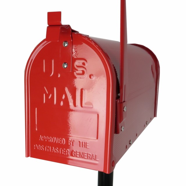 アメリカンusスタンド郵便ポスト郵便受けおしゃれ可愛い北欧メールボックス大型デザイン レッド赤色ポストpm084の通販はau Pay マーケット ポスト工房