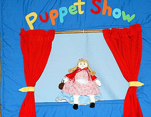 布のシアター Puppet Show 人形劇 おまけ付き変身人形赤ずきん 童話の