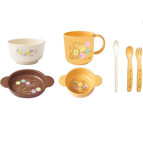 他サイト： Combi  コンビ くまのプーさん スマイル食器セット C ベビー 赤ちゃん 用品 プーさん ディズニー 離乳食 食器 セットの商品画像