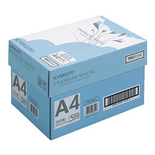 他サイト： 日本ノート(キョ【AC】プレミアムホワイトA4 【青箱5冊】 A-4901470087217★【PPCKA405】の商品画像