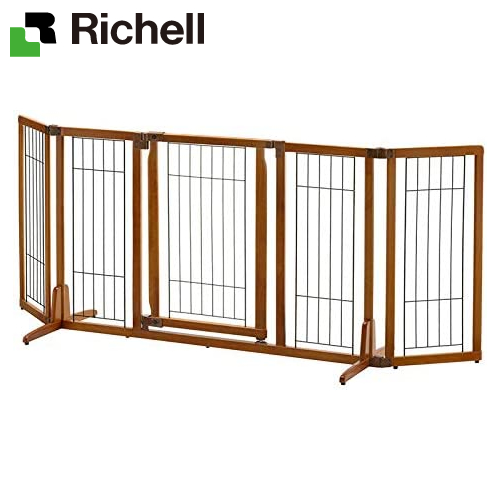 他サイト： リッチェル【ペット用品】Richell 木製おくだけドア付ペットゲートH ワイド ブラウン P-4973655589915★【中の商品画像