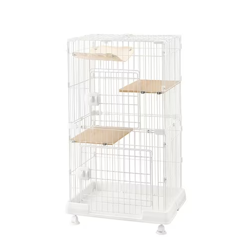 他サイト： アイリスオーヤマ【ペット用品】ミニキャットケージ ハンモック付き PMCC-115H マットホワイト I-49675765726の商品画像